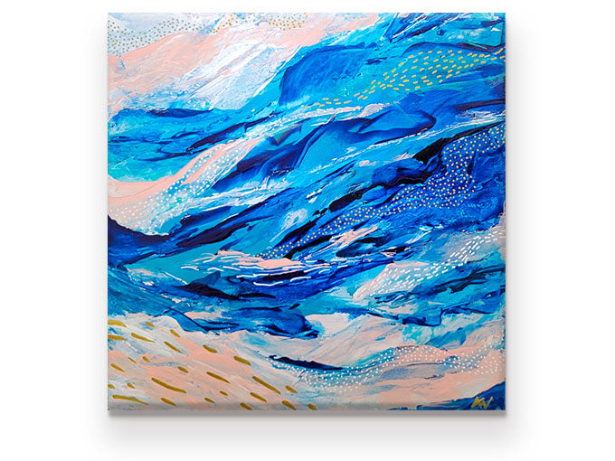 Blue rushing in | 6 x 6 in