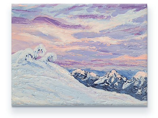 Bowing to the mountains | 6 x 8 in