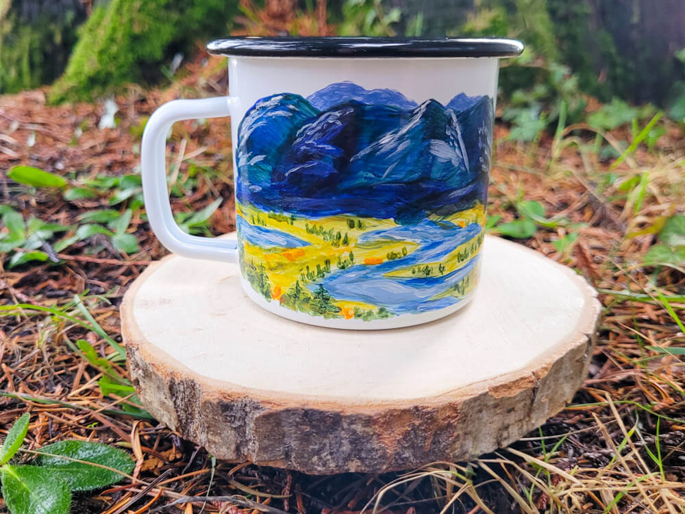 Enamel mug: The Kootenays