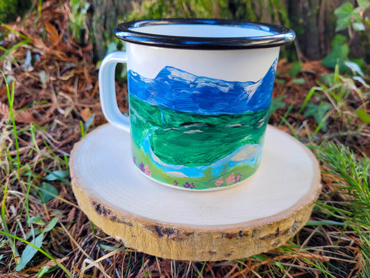 Enamel mug: Squamish Valley