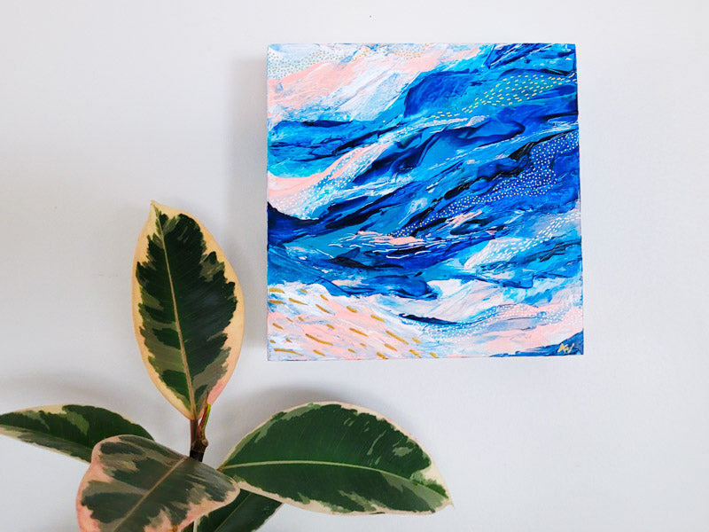 Blue rushing in | 6 x 6 in